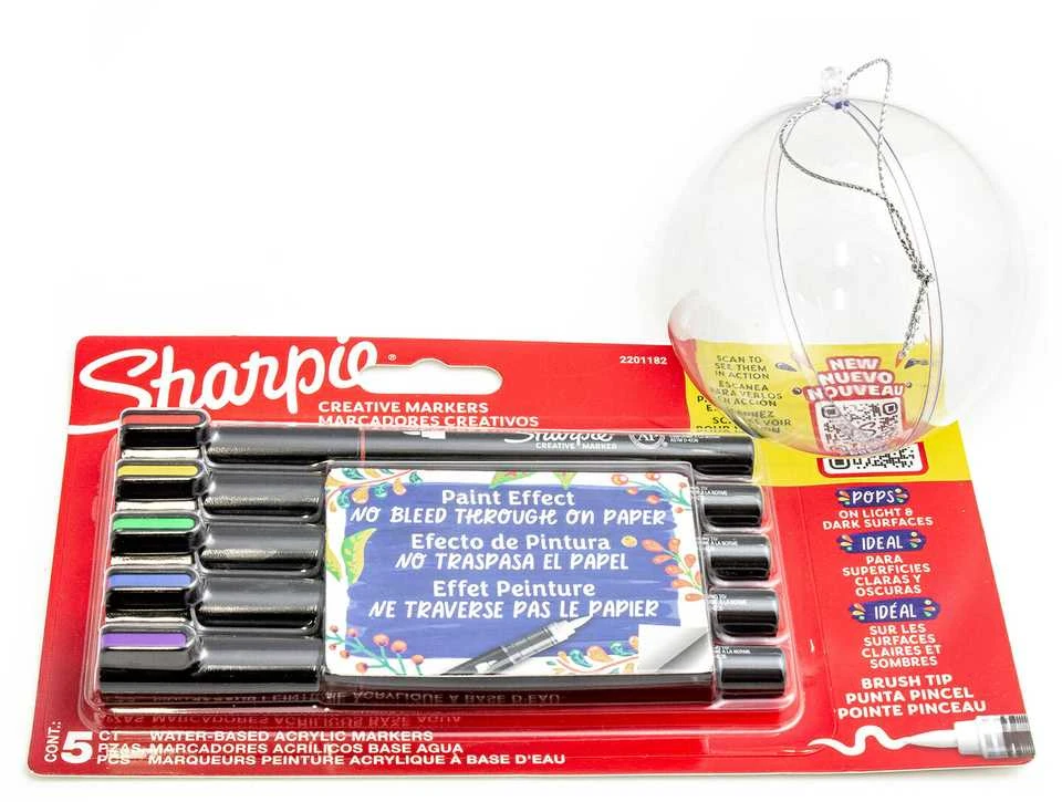 Sharpie kūrybiniai akriliniai žymekliai 5 spalvų teptuko galiuku su spalvinimo bomba