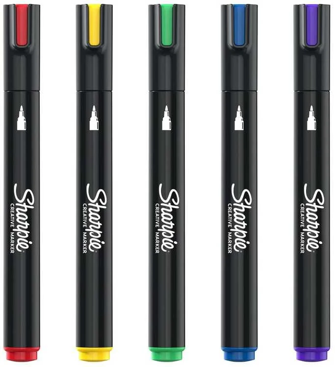 Sharpie kūrybinių akrilinių žymeklių rinkinys, 5 spalvos - 2201069