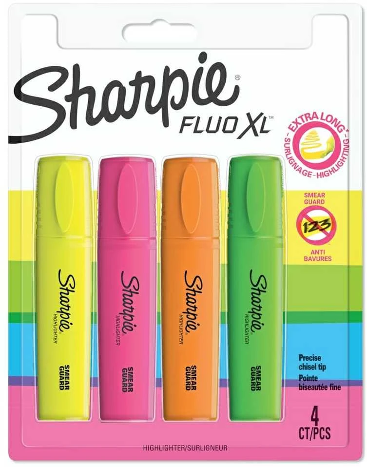 Stanley Sharpie Markeriai Fluo XL 4 vnt. - 1825662
