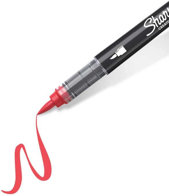 Sharpie raudonas (raudonas) akrilinis žymeklis su teptuko galiuku, 1 vnt. - 2218113