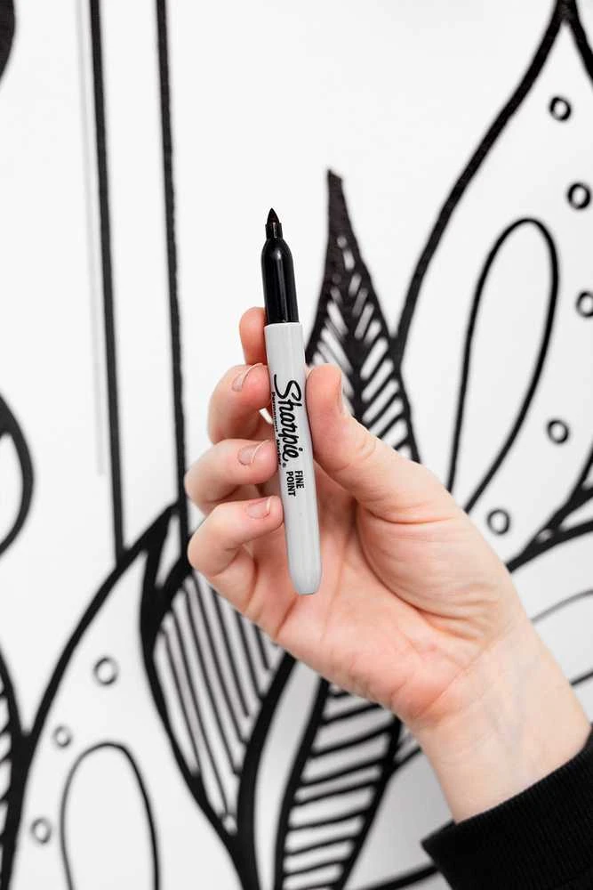 Sharpie FINE juodas žymeklis.