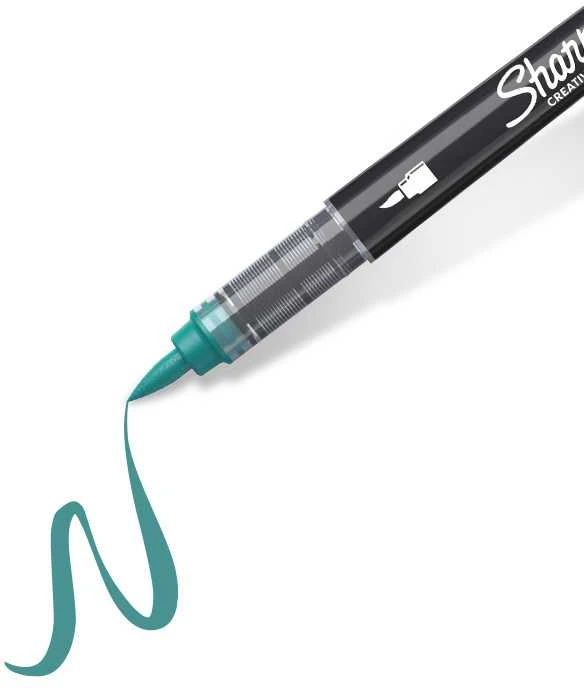 Sharpie žalias akrilinis žymeklis (žalias) - su teptuko galiuku - 2218068