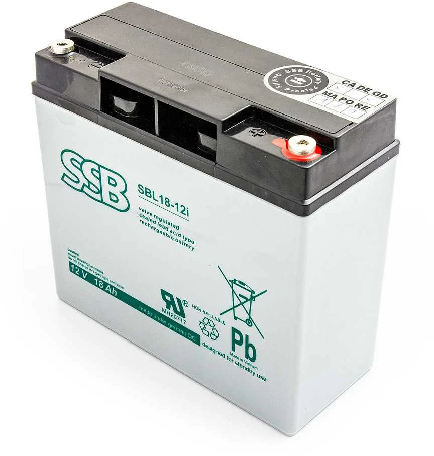 SSB Akumuliatorius SBL 18-12i 12V 18Ah, skirtas UPS APC, Ever, Fideltronik, Eaton Powerware