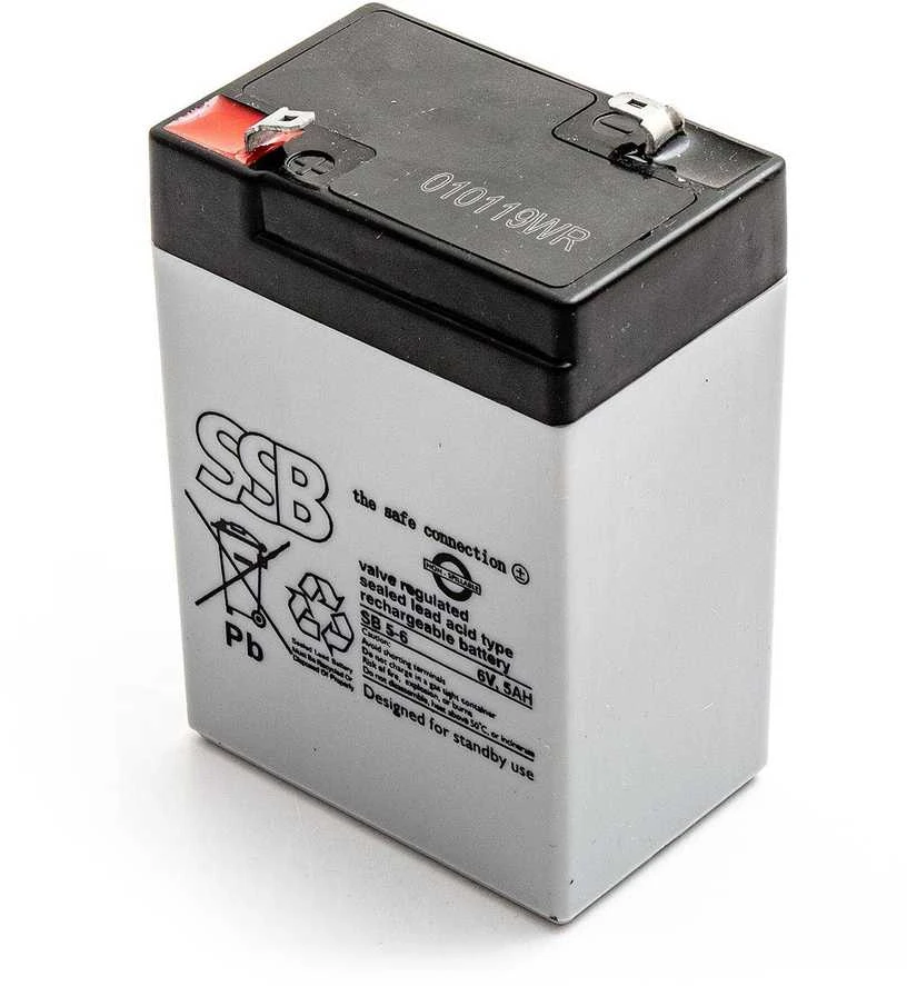 SSB SB 5-6 6V 5Ah AGM Akumuliatorius nereikalaujantis priežiūros