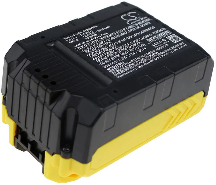 Stanley FMC687L FMC688L 18V 5000mAh ličio jonų akumuliatorius, skirtas PCC680L FMC710D2-XE LBX20 FMC675B-XE FMC698B FMC761B-XE FMC770B-XE LBXR20