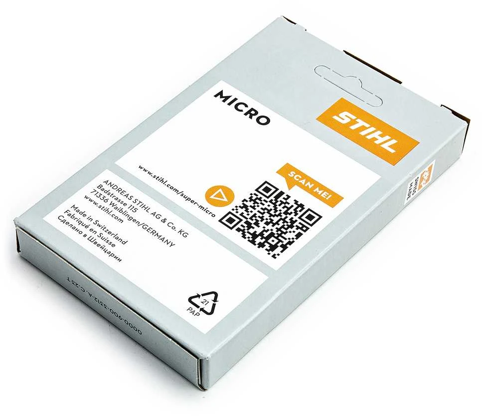 Pjūklo grandinė Stihl Picco Micro 3; 4''; 10 cm; 1/4''; 28; 1,1 mm