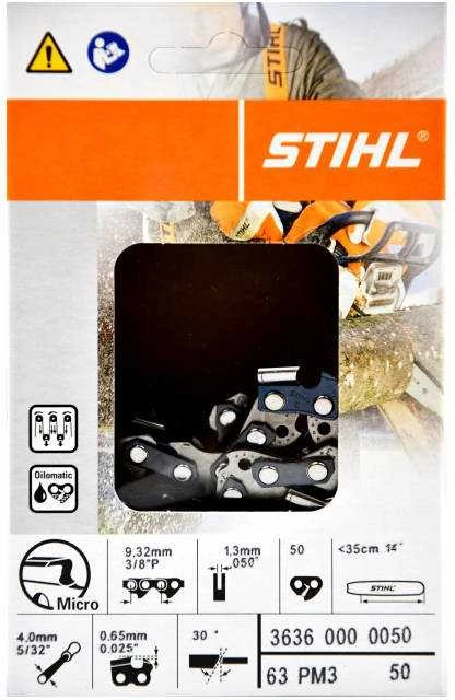 Pjūklo grandinė Stihl Picco Micro 3; 14''; 35 cm; 3/8''; 50; 1,3 mm