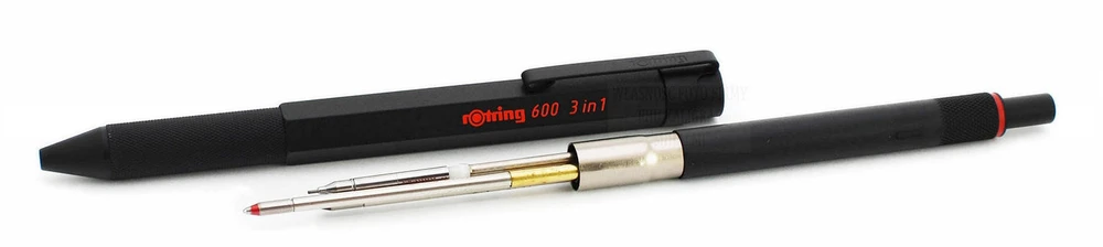 Trys viename: Tušinukas ir pieštukas MULTIPEN Rotring 600 Juoda - 2164108