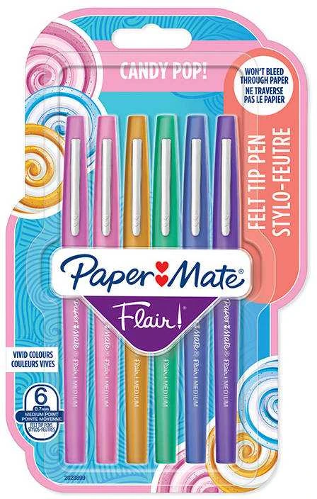 Tušinukų rinkinys piešimui PaperMate Flair Candy Pop 6 - 2028899