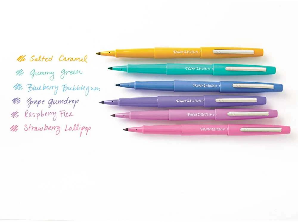 Tušinukų rinkinys piešimui PaperMate Flair Candy Pop 6 - 2028899