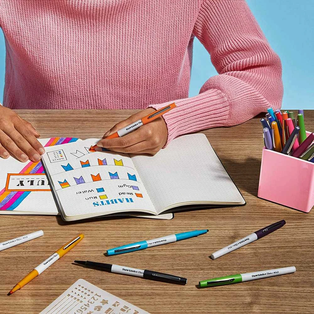 Tušinukų rinkinys piešimui PaperMate Flair Bold 12 (1,2mm) - 2138474
