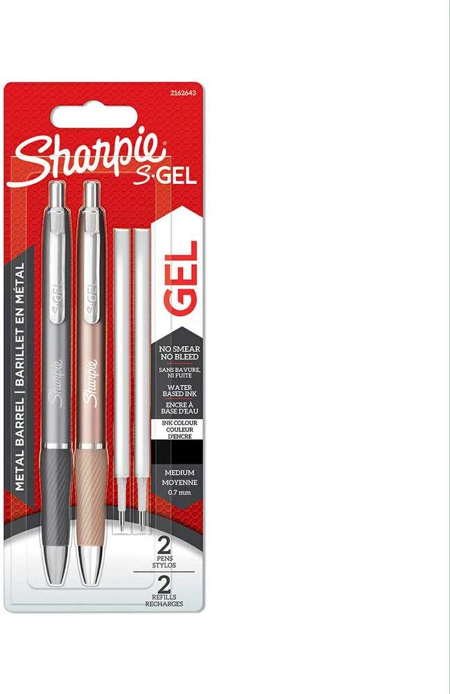 Parker Tušinukų rinkinys Sharpie S-GEL METAL (aukso ir sidabro spalvos) + 2 vnt. papildymų - 2162643
