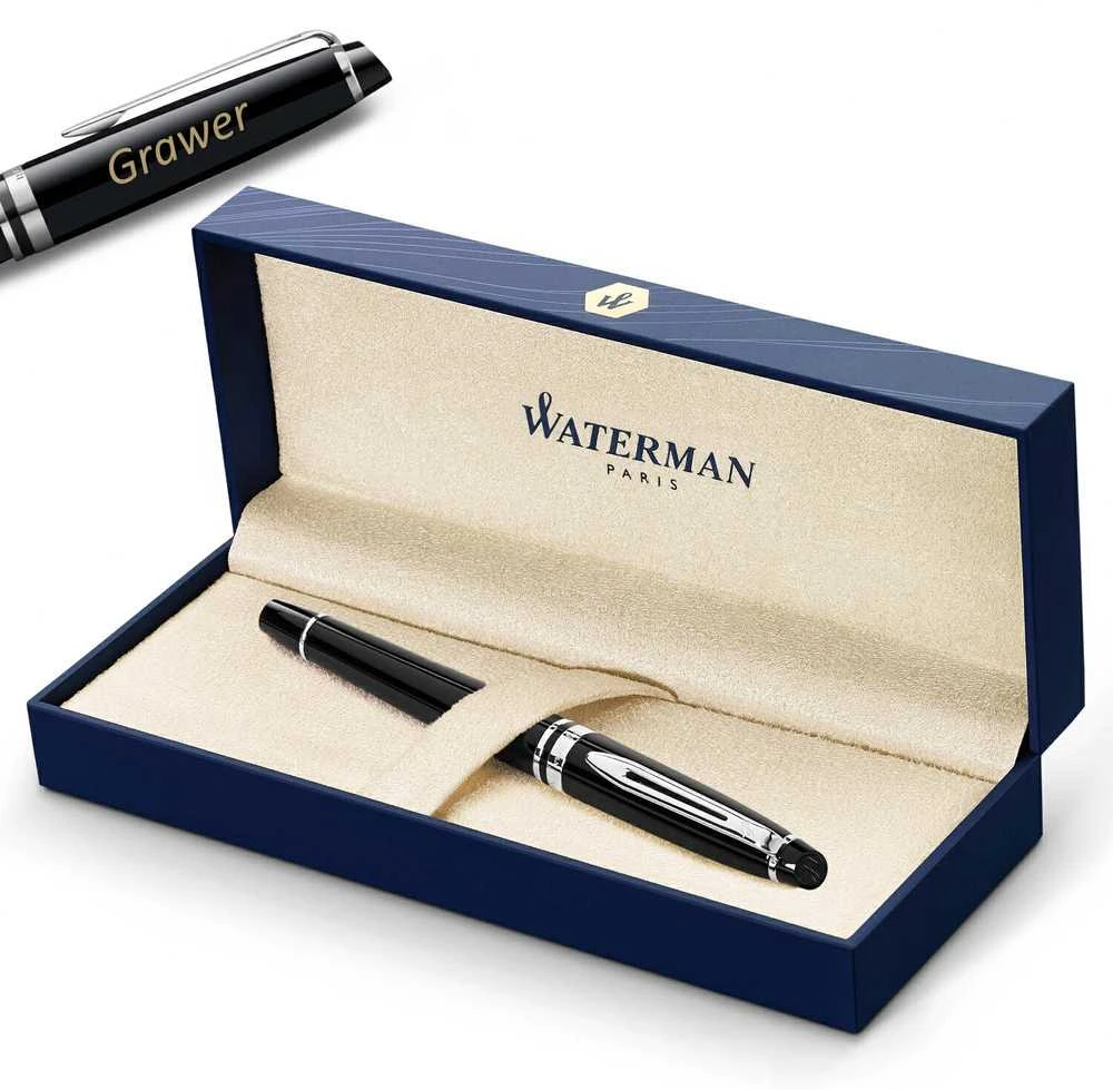 Waterman Expert Laka Juodas CT Tušinukas su dangteliu - S0951780