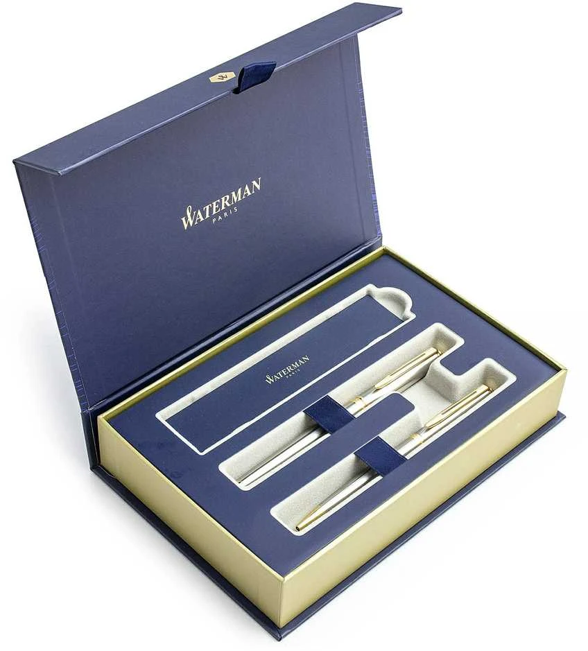 Waterman Hémisphère Steel GT Plunksnakočio + Tušinuko rinkinys S0920310 + S0920370 dovanų dėžutėje