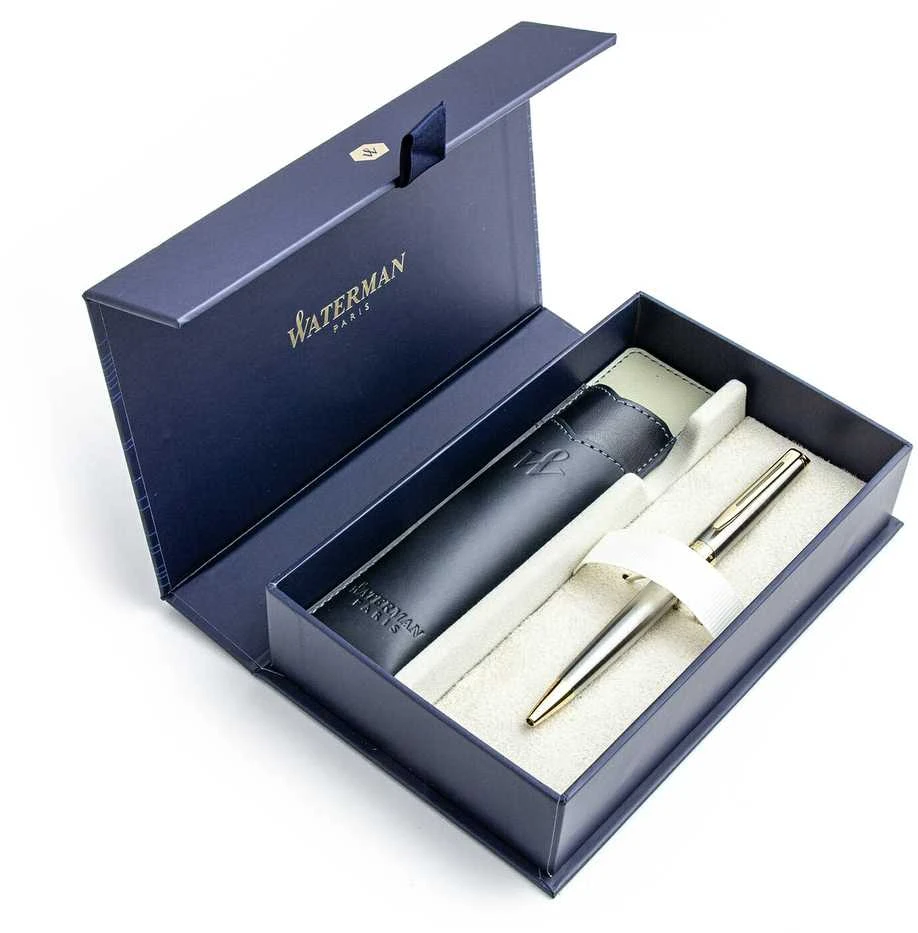 Waterman Hémisphère Steel GT Tušinukas ir dėklas dovanų dėžutėje