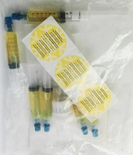 Geltoni POE UV dažai šaldiklio R134a nuotėkiui aptikti 6x7.5ml