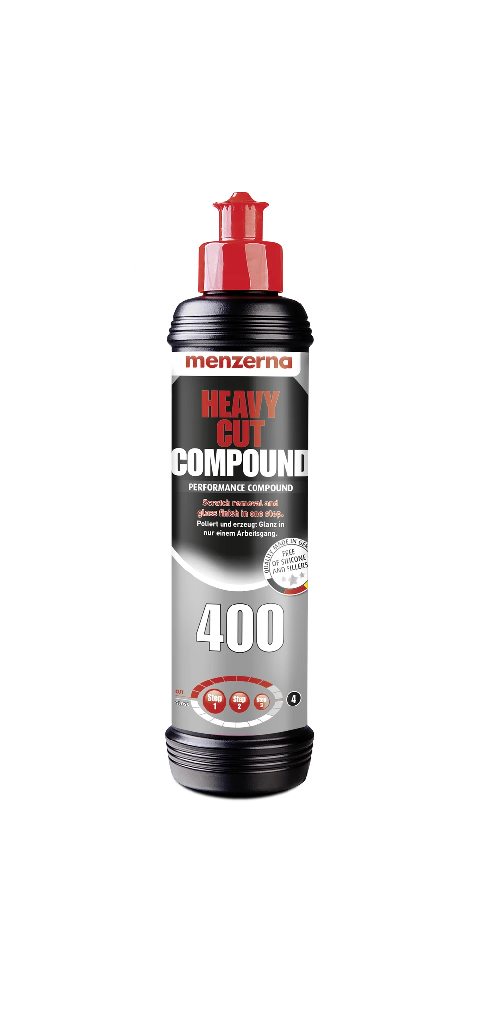 Menzerna 400 Heavy Cut Compound vieno žingsnio poliravimo pasta 250ml