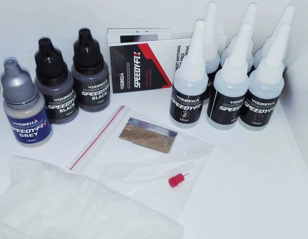 VISBELLA uolos tvirtumo SPEEDY-FIX klijų rinkinys: užpildas ir klijai 30ml + 60ml