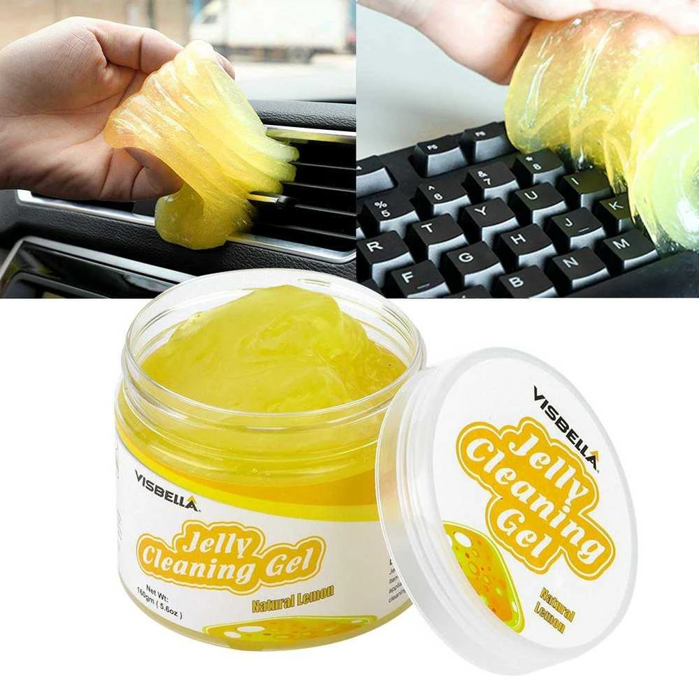 VISBELLA želė dulkėms valyti iš sunkiai prieinamų vietų (tarpų, ertmių) 160g Citrina