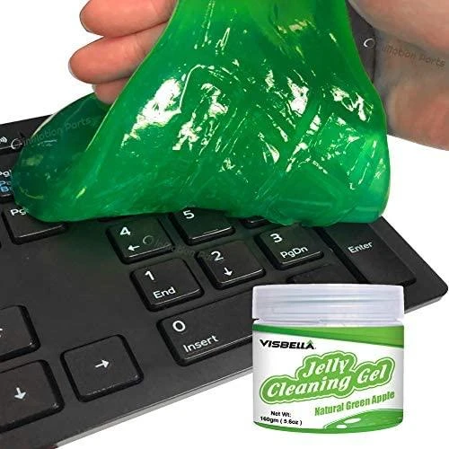 VISBELLA želė dulkėms valyti iš sunkiai prieinamų vietų (tarpų, ertmių) 160g Obuolys