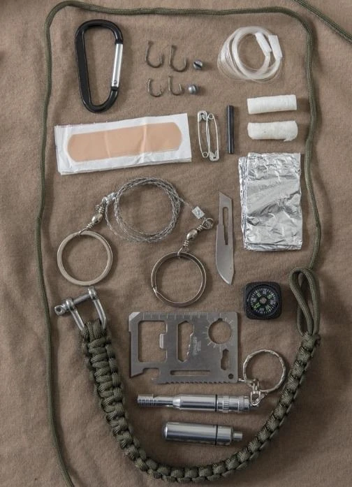 Išgyvenimo rinkinys PARACORD LG, Juodas