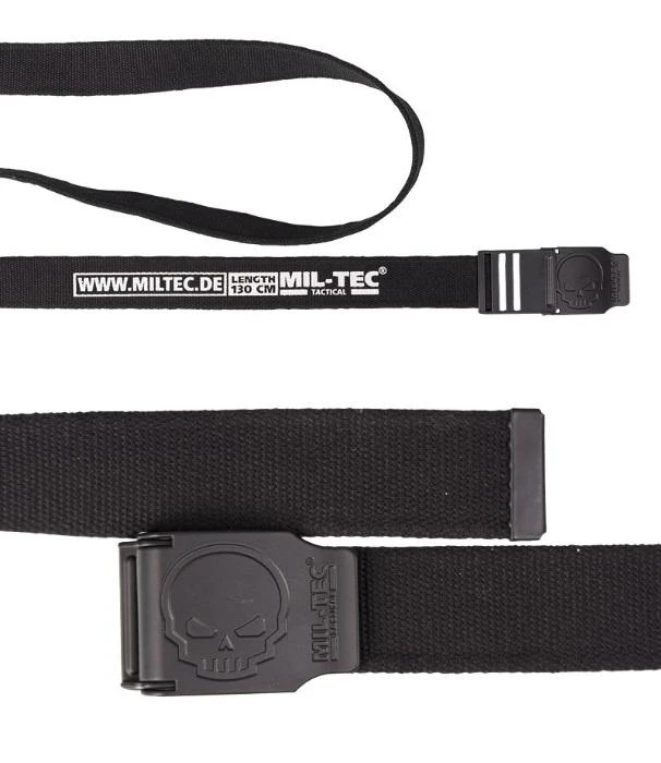 Mil-Tec Kelnių diržas SKULL 40 mm, Juodas