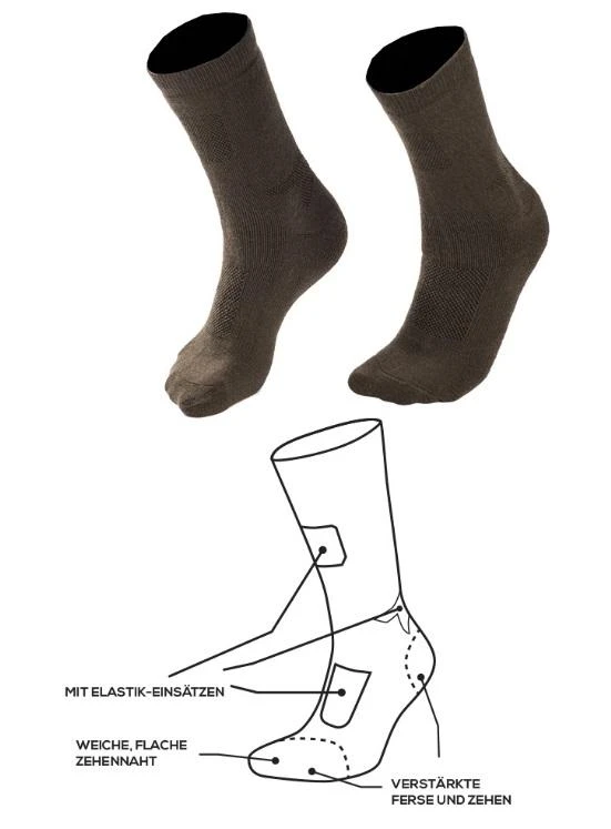MIL-TEC® MERINO kojinės, OLIV - 2 poros