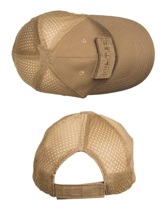 Mil-Tec Taktinė kepurė su Velcro ir tinkleliu, DARK COYOTE