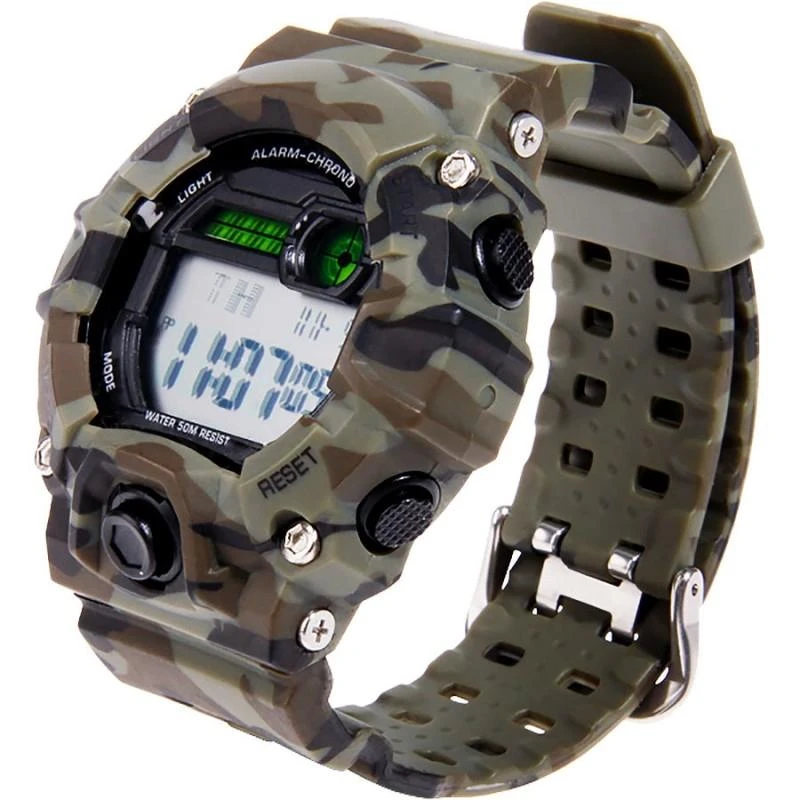 Skyway Technology DELTA TACTICS analoginis-skaitmeninis laikrodis, CAMO
