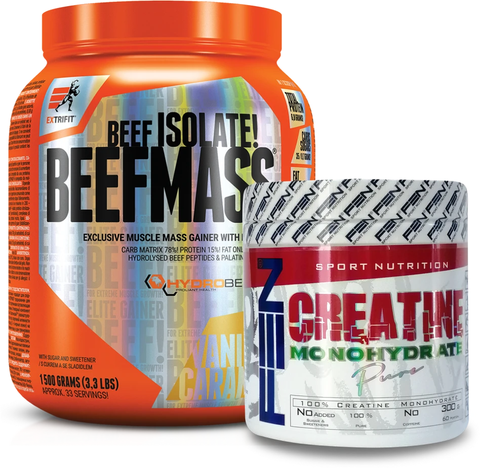 Extrifit Sport Nutrition Extrifit Beef Mass 1500 g. + FEN Creatine 300g (Papildai masės auginimui)