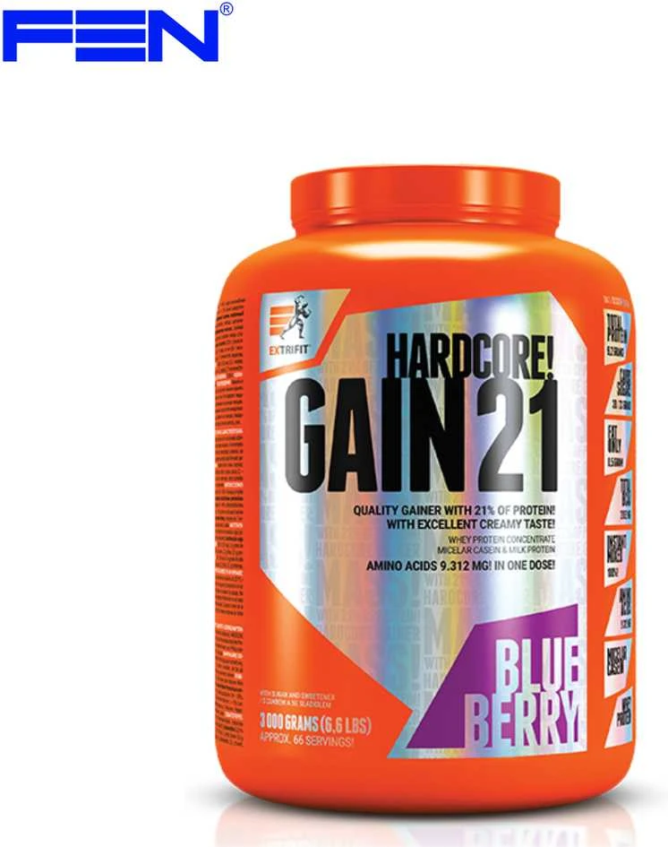 Extrifit Sport Nutrition Extrifit Hardcore Gain 21, 3000 g (Kokteilis raumenų masei auginti)