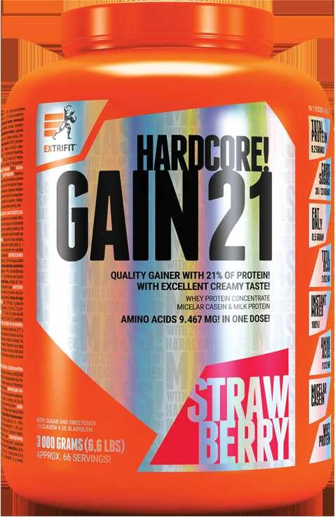 Extrifit Sport Nutrition Extrifit Hardcore Gain 21, 3000 g (Kokteilis raumenų masei auginti)