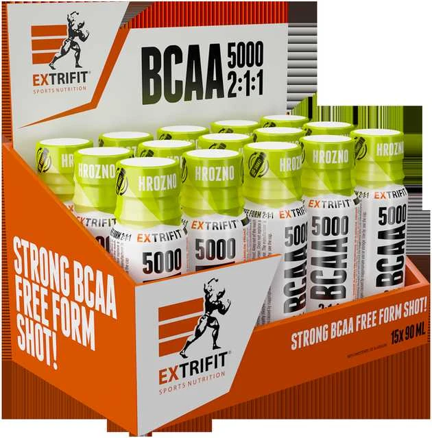 Extrifit Sport Nutrition Extrifit SHOT BCAA 5000 mg 15 vnt x 90 ml (BCAA amino rūgštys)