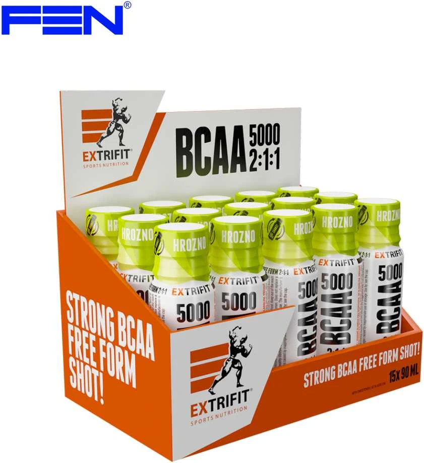 Extrifit Sport Nutrition Extrifit SHOT BCAA 5000 mg 15 vnt x 90 ml (BCAA amino rūgštys)