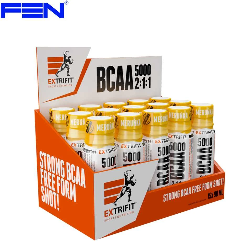 Extrifit Sport Nutrition Extrifit SHOT BCAA 5000 mg 15 vnt x 90 ml (BCAA amino rūgštys)