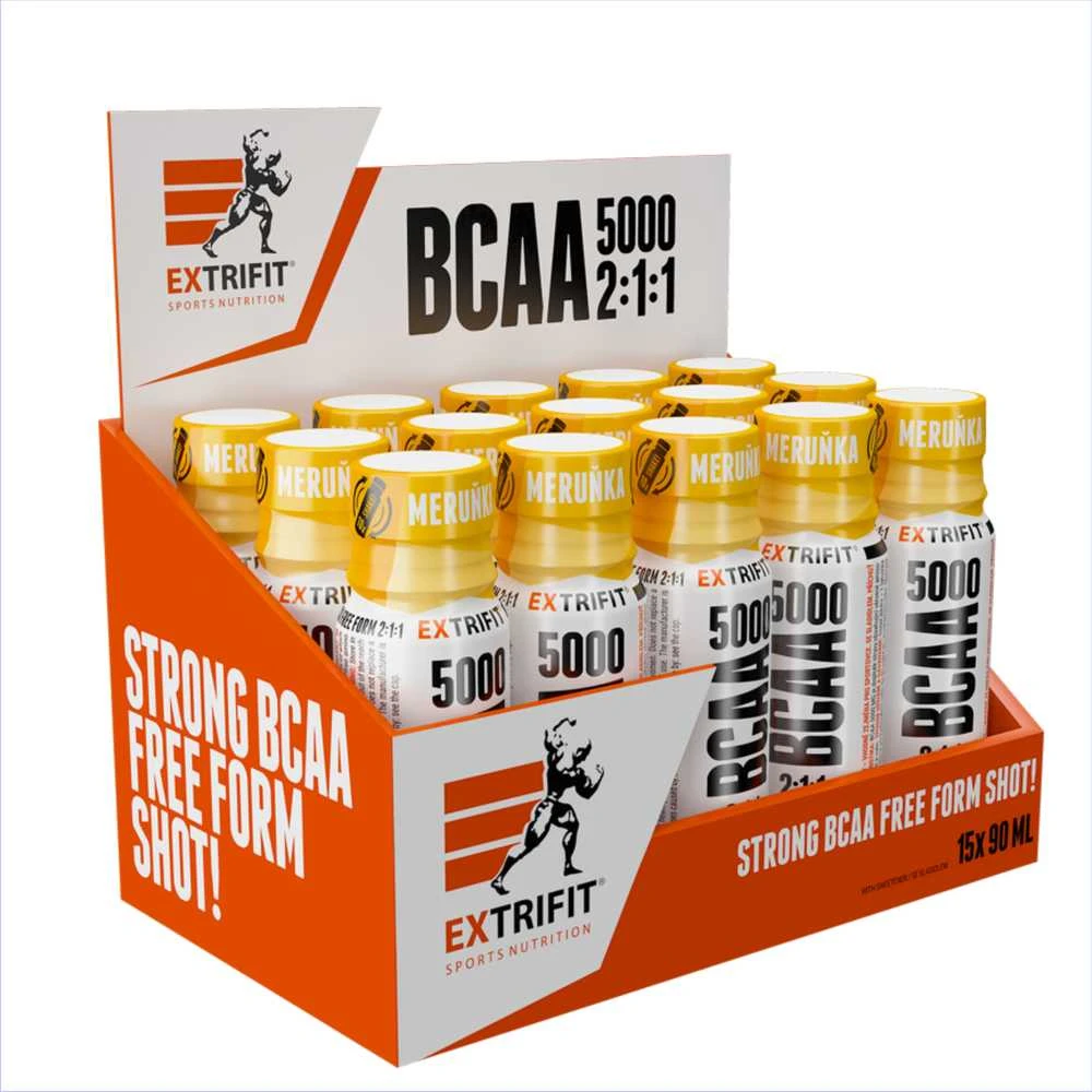 Extrifit Sport Nutrition Extrifit SHOT BCAA 5000 mg 15 vnt x 90 ml (BCAA amino rūgštys)