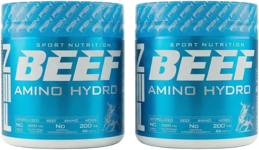 Fen Sport Nutrition FEN BEEF Amino Hydro 200 tab. x 2 pakuotės Jautienos amino rūgštys be laktozės