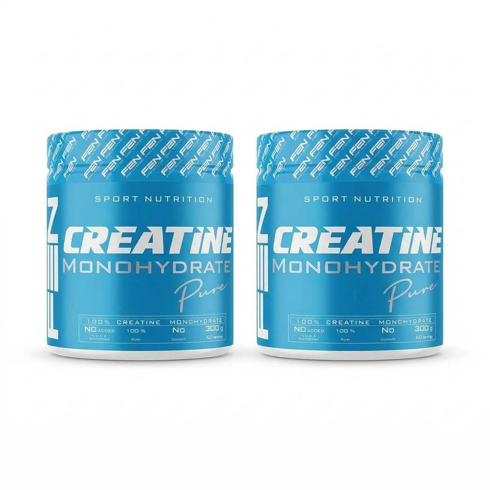 Fen Sport Nutrition FEN Creatine monohydrate pure 2 vnt 300g + 300g. (Kreatinas)