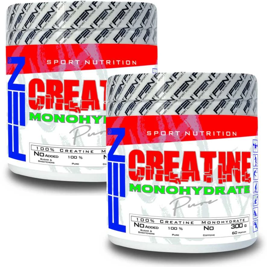 Fen Sport Nutrition FEN Creatine monohydrate pure 2 vnt 300g + 300g. (Kreatinas)