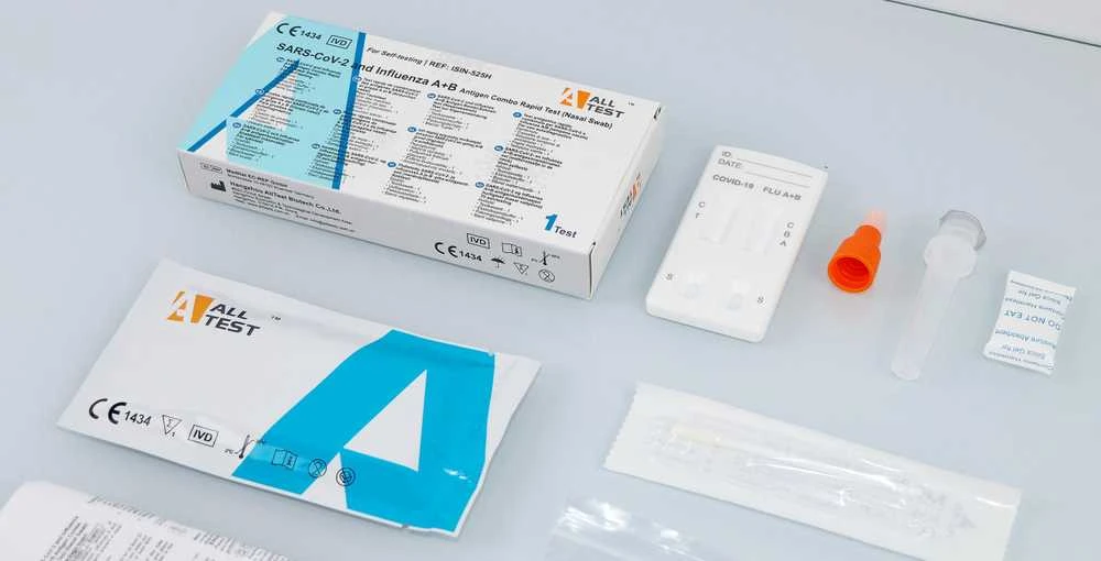 GREITASIS SARS-COV-2 (COVID-19) IR GRIPO (A+B) ANTIGENŲ SUDĖTINIS TESTAS, 1 VNT.