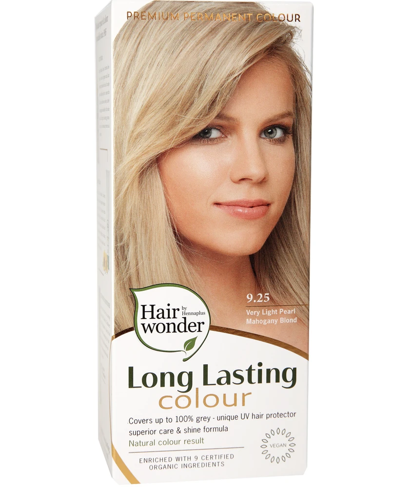 Henna Plus HAIRWONDER Ilgalaikiai plaukų dažai, spalva labai šviesi rausvo perlinio atspalvio blondinė 9.25