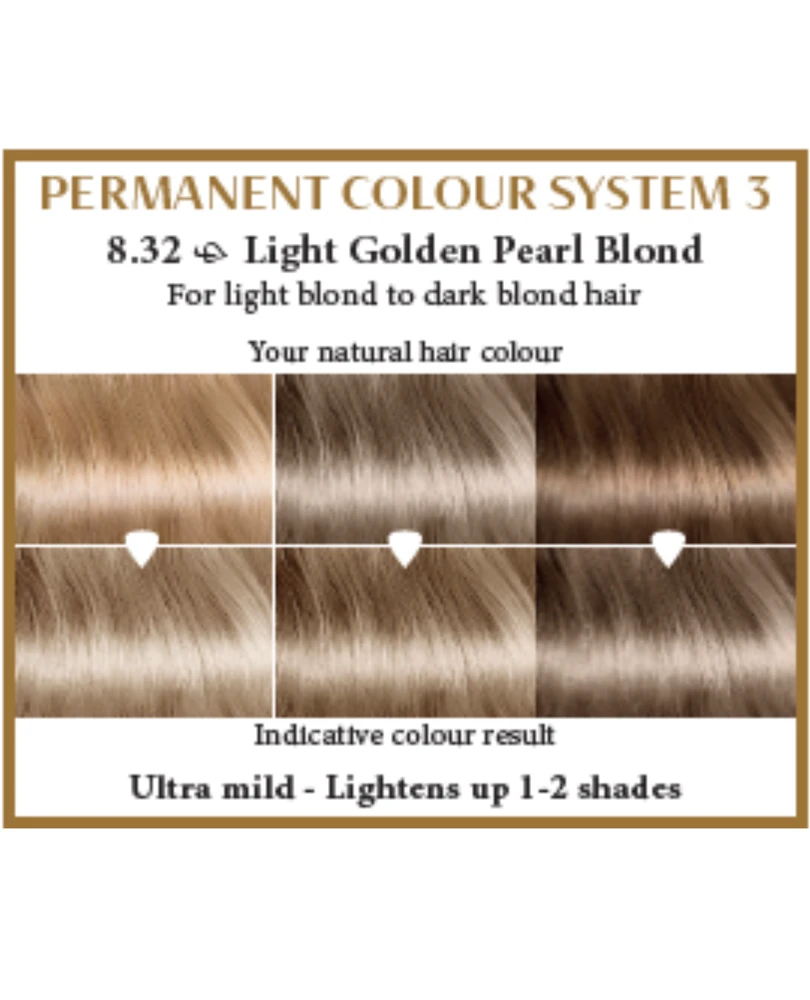 Henna Plus HAIRWONDER Ilgalaikiai plaukų dažai, spalva labai šviesi blondinė auksinio-perlų atspalvio 8.32