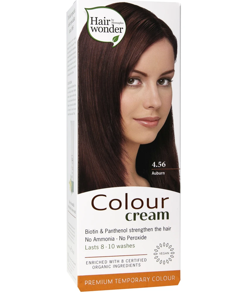 Henna Plus HAIRWONDER dažantis kremas Colour Kreminis, spalva kaštono 4.56