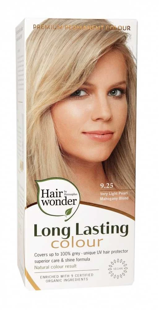 Frenchtop Natural Care Hairwonder Ilgalaikiai plaukų dažai su 9 ekologiškais ekstraktais, spalva labai šviesi rausvo perlinio atspalvio blondinė 9.25