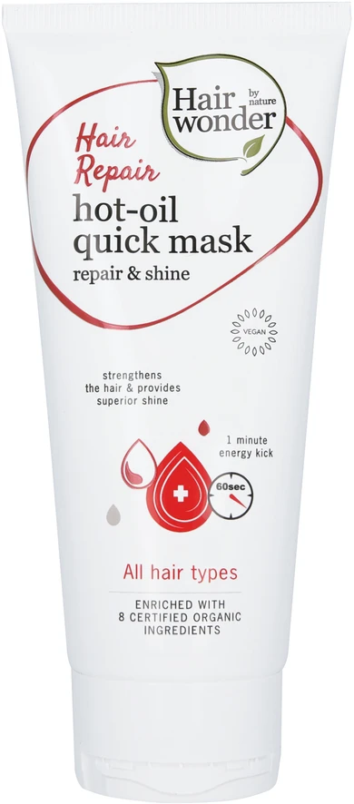 Hairwonder Greito poveikio kaukė plaukų būklei atstatyti Hot Oil Quick Mask