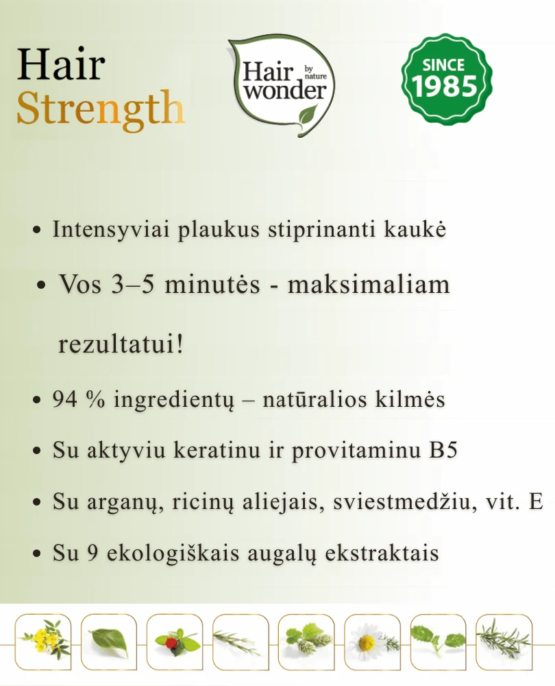 HAIRWONDER "Hair Strength" plaukus sustiprinanti kaukė, 150 ml