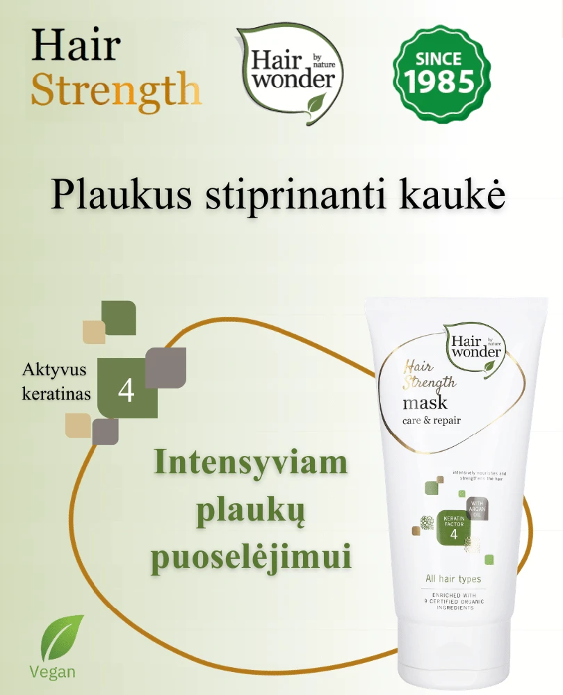 HAIRWONDER "Hair Strength" plaukus sustiprinanti kaukė, 150 ml