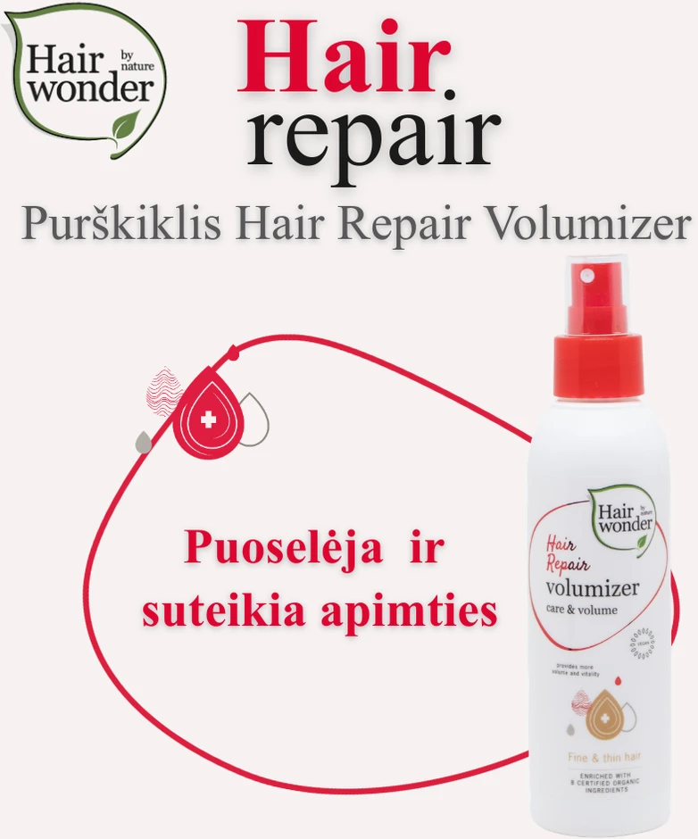 HAIRWONDER Hair Repair Volumizer apimties suteikiantis purškiklis, 150 ml