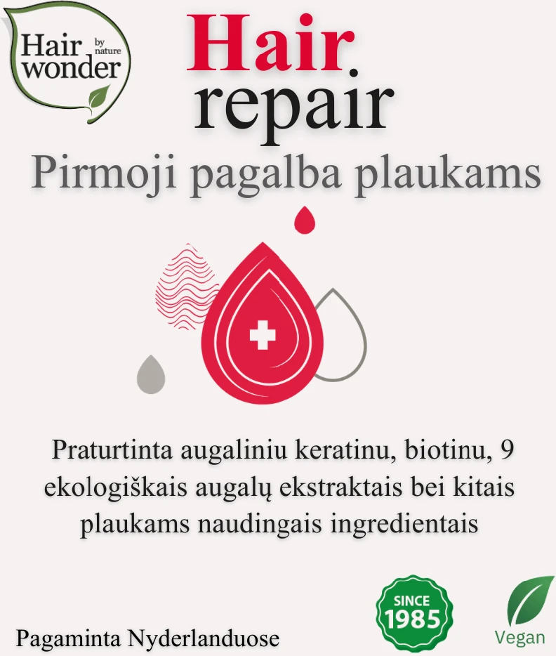 HAIRWONDER Hair Repair šampūnas kasdieniam naudojimui, 300 ml