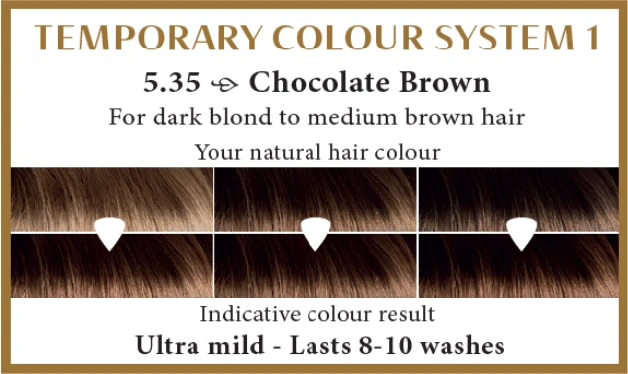 Henna Plus HAIRWONDER Colour Kreminis dažantis kremas, spalva šokolado ruda 5.35